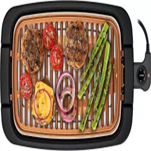 셰프맨 무연 실내 전기 그릴 구리 초대형 논스틱 테이블 상판 조절 가능한 온도 BBQ 식기세척기 안전 부품