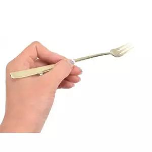 2개) 티타늄도금 스텐 롱 티포크 디저트/과일/케익/떡/미니