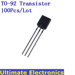 TO-92 트랜지스터 2N2222 2N2907 2N3904 2N5401 2N7000 A1015 2SC1815 BC317 C945 A42 S8050 100개