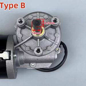 고속 DC 웜기어 감속기 60W 24V 52RPM 전기 가역 자동 잠금 메탈 모터 포지티브 및