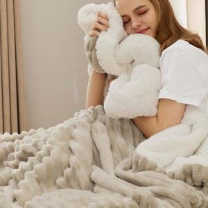 BEDSURE 셰르파 담요 침대용 퀸 사이즈 228.6CM(90 90 베이지, 담요, - 따뜻한 부드럽고 아늑한 두껍고 홈 X 플리스 데코, 매우 228.6 겨울용 룸 젠틀소프트