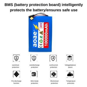 13s8p 48V100000mah 250W-2000W 리튬 배터리 팩 CitycocoTrolling 전기 자전거 모터 스쿠터 내장형 50A BMS