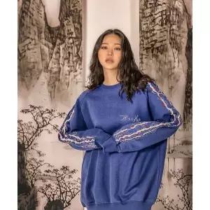 아시하 M ASH20 03SW 매화 동양화 에디션 맨투맨 Cobalt블루 1964620