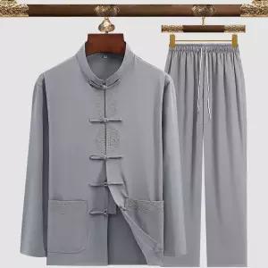 중국 치파오 전통 남성용 상하의 남성 창파오 당나라 연극 상의 차이나 코스프레 무대