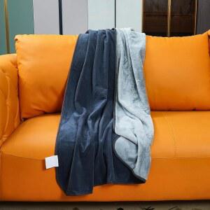 침대 카우치 소파용 방수 담요, 양면 152.4CM(40 가능한 그레이 및 다크 누출 담요 재사용 방지 /실버 60인치), 그레이) (101.6CM 고양이, 세탁 AHINAHWAP 소형 강아지 X 가능,