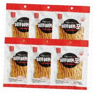 매콤한 어포스낵 빼빼포 매운맛 24g 6개 술안주 아이간식 주전부리 어육스낵 매운어포 맥주안주