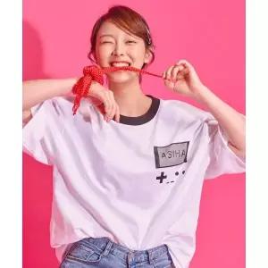 아시하 M S/S 레트로 8bit game팩 티셔츠 화이트 1964604