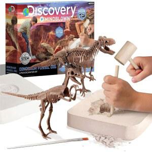 DISCOVERY 공룡 화석 발굴 키트 U2013 T-REX & VELOCIRAPTOR 골격 및 조립| 3D 뼈 퍼즐| 어린이용 쥐라기 고생물학 장난감| STEM 과학 활동 세트| 소녀 소년 선물 6세+