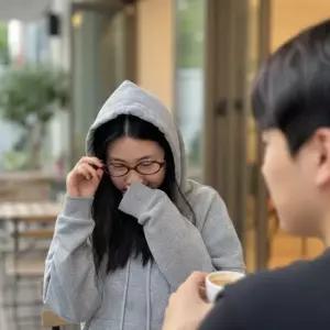 [룽스_66]오벌형 뿔테 베이직 안경 얇은뿔테안경 호피
