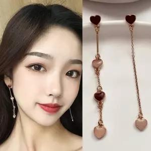 [룽스_66]드롭 데일리 귀걸이 이어링 은침 실버925