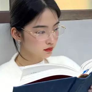 [룽스_66]긱시크 무테 기본 가벼운안경 안경 골드