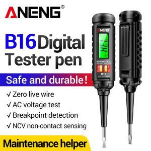 12V-300V AC 전압 감지 디지털 테스터 펜 ANENG B16 워드 스크류드라이버 비접촉식 NCV 소리 및 빛 알람