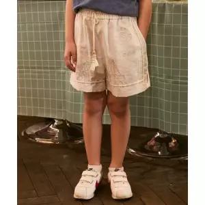 PENFIELD [주니어]린넨 마린 두들 엠브로이더리 숏팬츠 아이보리_FS2WP30K