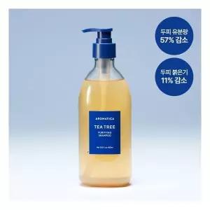 아로마티카 피지순삭 탈모증상완화 티트리 퓨리파잉 샴푸 400ml (단품 더블 리필) 3982388
