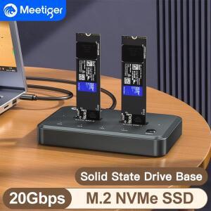 Meetiger 오프라인 클론 M.2 NVMe Ssd 케이스 PCIe 도킹 스테이션 인클로저  C 20Gbps SSD