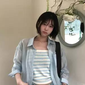 LAP  니트나시 시스루 셔츠 세트 AS2EX420_DG