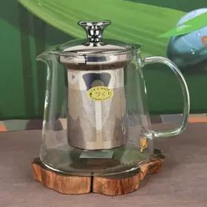 [골드스마일]유리 다기 세트 차그릇 찻잔 소품 유리다기 주전자480ml 다관 찻잔
