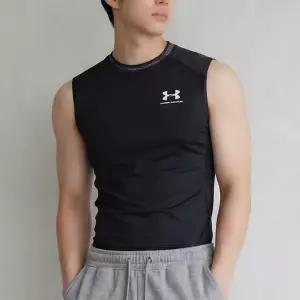 [언더아머][무료배송] 언더아머 민소매티 히트기어 컴프레션 블랙 1361522-001