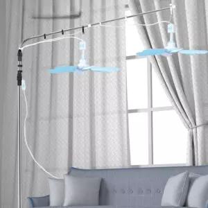 레일선풍기 실링팬 바람 조절 usb 플러스 원룸 베란다 충전식 이동식레일