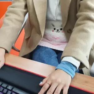 [라일리여성언더웨어] Rly 토끼 니트 복대 임산부 배워머 수면복대 워머 배