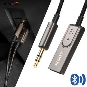 차량용 블루투스 호환 BT 5.0 Aux 어댑터  무선 리시버 USB 3.5mm 오디오 스테레오 음악 MP3 플레이어  핸
