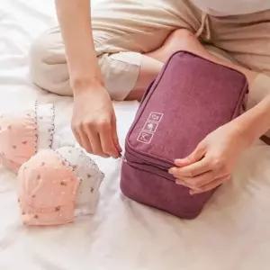 고급 출장용 여행 속옷 파우치 브라 정리 가방 oUa36dCg