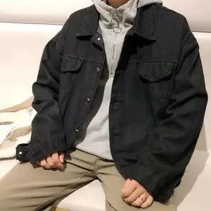 베이직 남자 청자켓 포켓 데님 자켓 오버핏 아우터 남자자켓