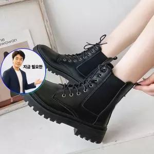 지금 필요한 미들통굽 플랫워커 첼시 밴딩 레이스업워커 앵클부츠 걸크러쉬