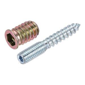 UXCELL 20PCS M8X20MM 나사산 인서트 너트 8PCS M8X50MM 행거 볼트 목재 가구 세트 vJV