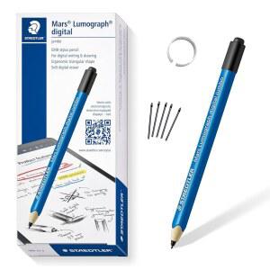 STAEDTLER 마스 루모그래프 점보 디지털 스타일러스 펜 지우개 포함: 충전 금지 EMR 손바닥 거부 4096 압력 민감도 수준 터치스크린 태블릿 노트북 휴대폰에 자연스러운 필기 기능 vEM
