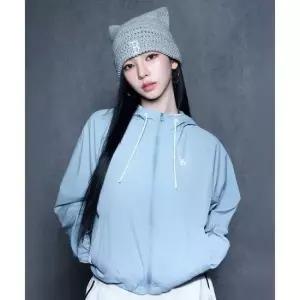 엠엘비 MLB 여성 스포티브 컬시브 로고 후드 바람막이 LA L.SKY BLUE 288977