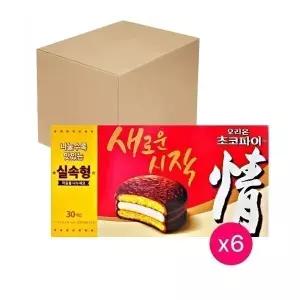 오리온 초코파이 실속형 30개입X6개 1박스 대용량 30개입 690gX6개
