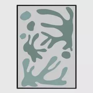 포인트 슬림액자 Seaweed Teal No 1 A3사이즈 거실액자 깔끔한액자 공간그림