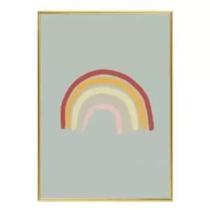 포인트 슬림액자 Rainbow Green A3사이즈 거실액자 깔끔한액자 공간그림