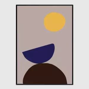 포인트 슬림액자 Organic Shapes 07 A3사이즈 거실액자 깔끔한액자 공간그림