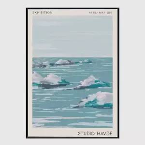 모던 슬림액자 Studio Havde Seascape A3사이즈 거실액자 깔끔한액자 공간그림
