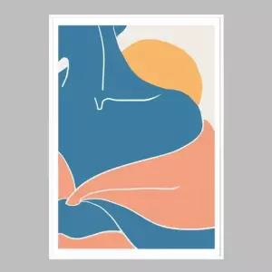 그림액자 슬림액자 Blue Shoulder A3사이즈 거실액자 깔끔한액자 공간그림