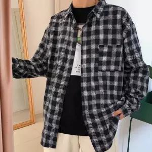 고품질 데일리 레이어드핏 남성 캐주얼 체크 긴팔 셔츠 남방 남자린넨셔츠 (WE70434)