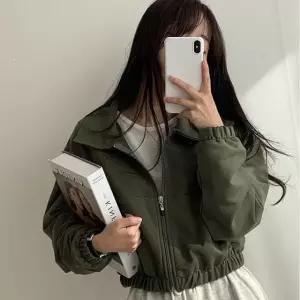 고품질 쿨샵 여성 간절기 크롭자켓 여유핏 트렌디 캐주얼재킷 여성겨울코트 (WE88347)