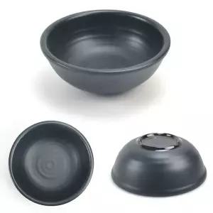 블랙 멜라민 비빔밥 라면 국수 그릇 21.8x7.5cm 19호 탕기 (WABED87)