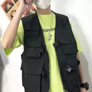 남성 캐주얼 빈티지룩 코디 자켓 레이어드 포켓 조끼 남자스트릿패션 (WABE8C0)