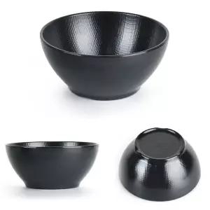 블랙 멜라민 대접 국그릇 후식 그릇 12x7cm 11호 라면볼 면기그릇 (WABED4F)