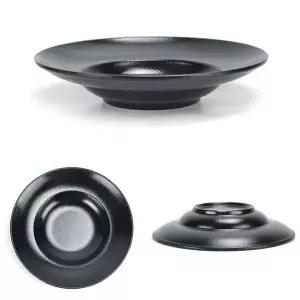 블랙 멜라민 파스타 스파게티 면그릇 27x5.5cm 4호 까페접시 면접시 (WABED4C)