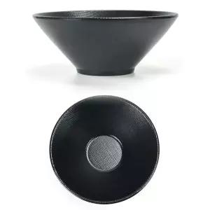 블랙 멜라민 우동 라면 비빔밥 그릇 19.5x9cm 17호 우동기 (WABED47)