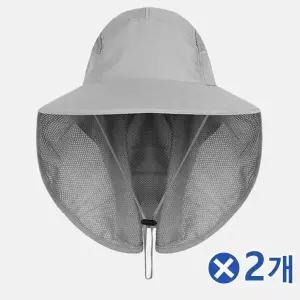 TBZ 야외 레저활동 매쉬 아웃도어모자-라이트그레이x2개