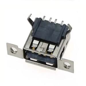 USB 2.0 A/F 암형 소켓 나사 구멍 SMT 4P 벤트 풋 수평 플매트 카펫 러그인 보드 고정 포함