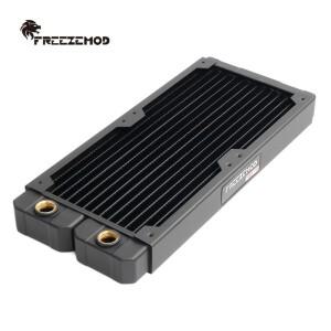 FREEZEMOD 컴퓨터 수냉 구리 라디에이터, 14 플랫 튜브, 단일 레이어 핀, 12cm 팬, cpu heak sin. TSRP-TW2