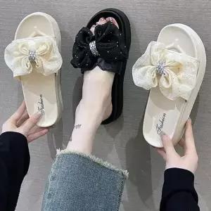 [VCMPFJ8S]큐빅 여름 여성여름슬리퍼 진주 나비 사무실