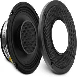 드라이버 및 그릴이 내장된 DS18 PRO-HY6.4MSL 6.5인치 얕은 하이브리드 중거리 차량 오디오 스피커 300W
