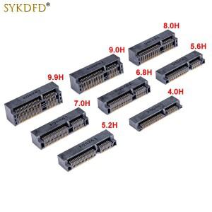 미니 소형 PCIE Msata 커넥터 소켓 슬롯 52P 카드 홀더 노트북 SMT SSD용 H4.0 H5.2 H6.8 H9.9mm 1개